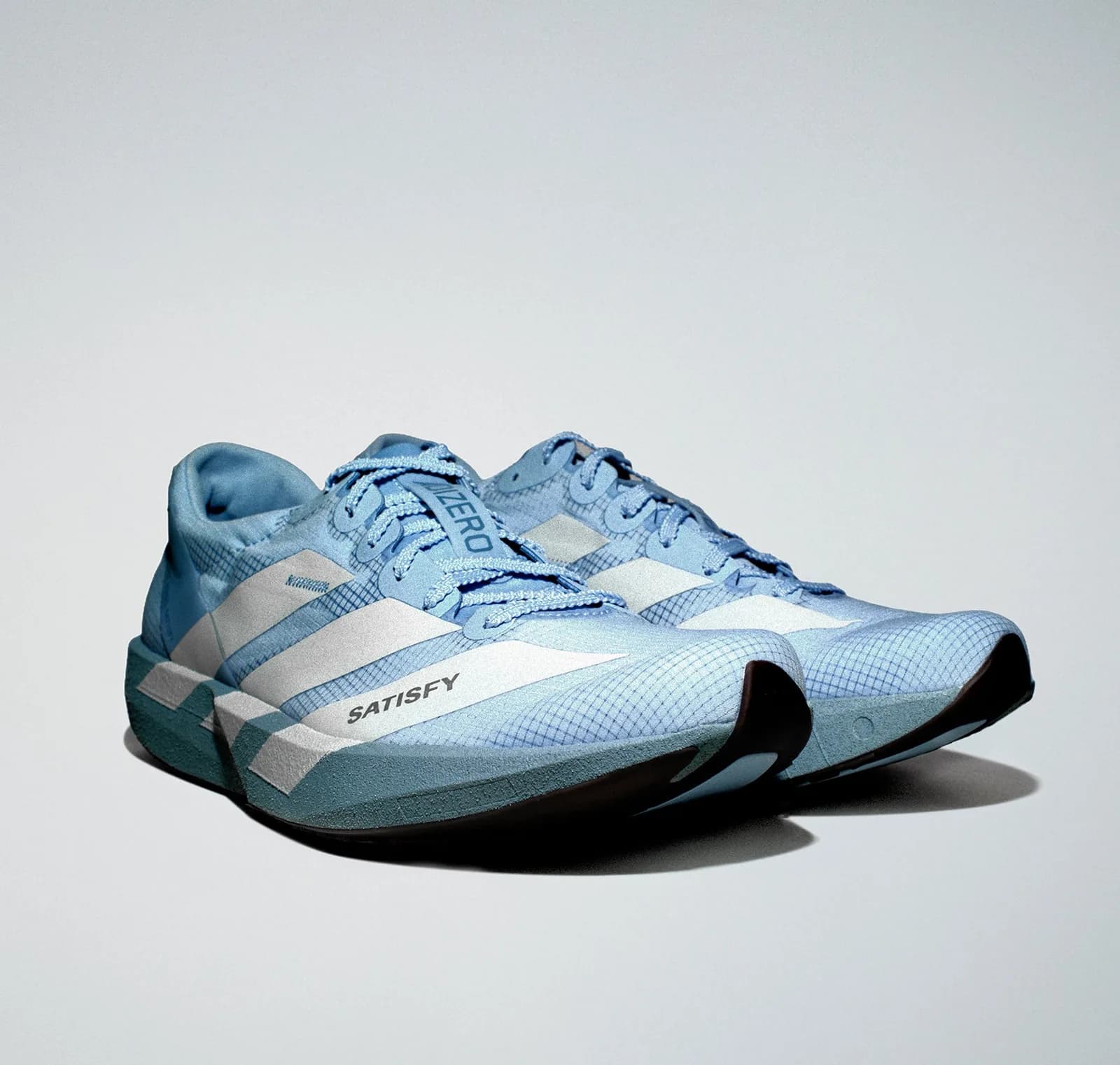 Adizero Adios SATISFY pair, Lightstrike Pro and nylon torsion plate